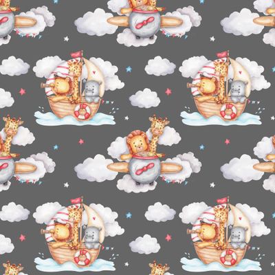 Веселые путешественники (на сером фоне)