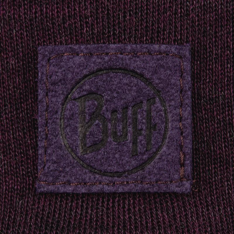 Теплый шерстяной шарф-труба Buff Wool heavyweight Solid Deep Purple Фото 4