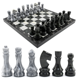 Шахматы из мрамора в кейсе