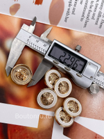 Пуговицы герб12 золотистые с белой эмалью