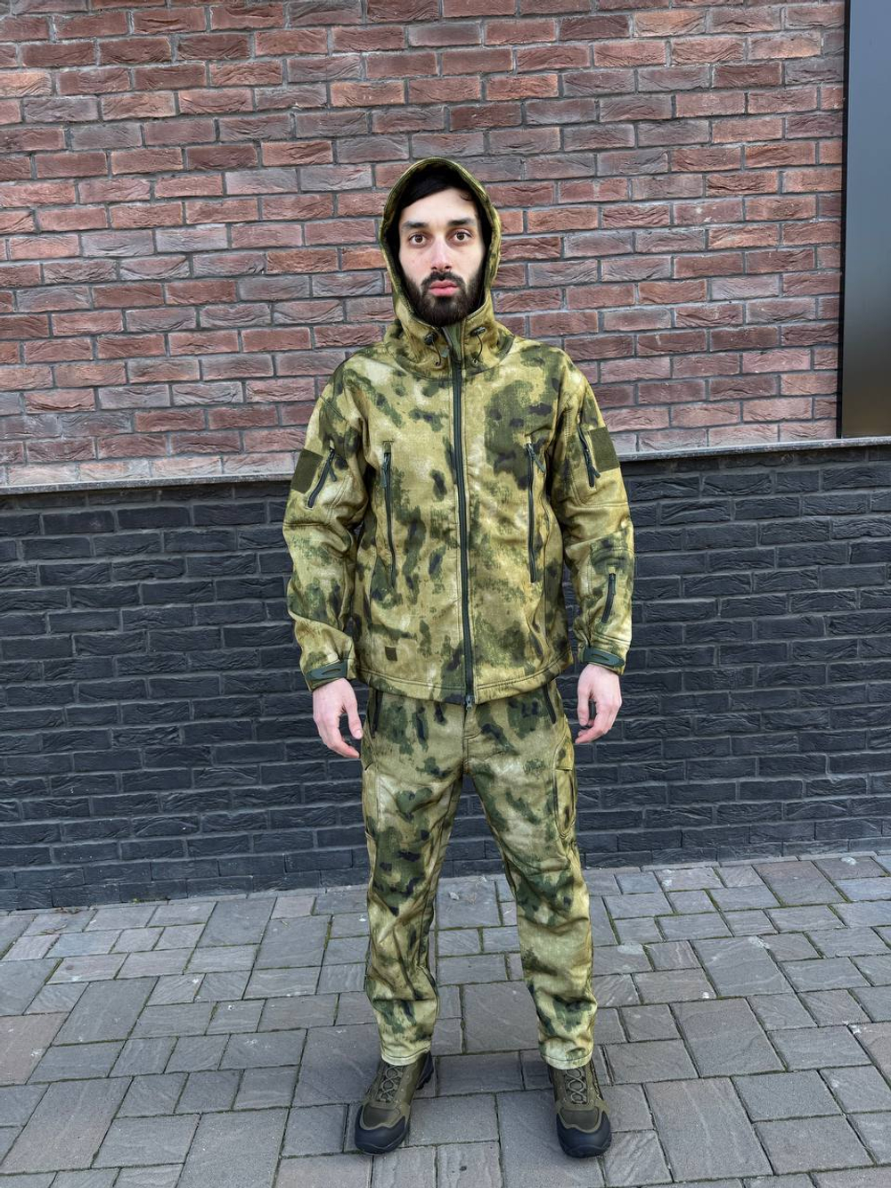 Тактический демисезонный костюм / softshell / мох