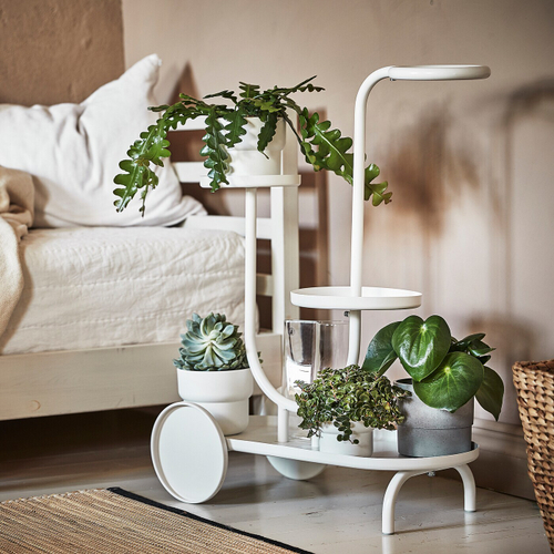 Подставка для растений на колесиках IKEA CHILISTRAN (ЧИЛИСТРОН), Белый, 75 см