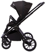Детская коляска Peppy Monaco 3 в 1 с автокреслом Rise Brilliant black (черный), рама черный глянец