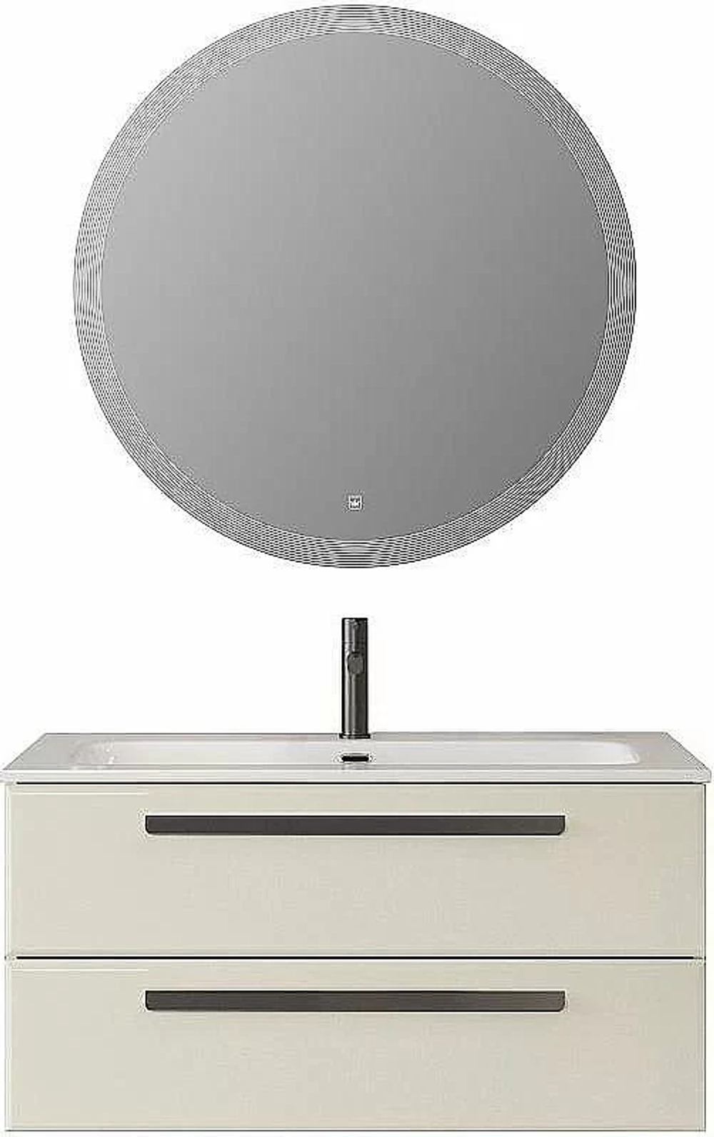 Тумба с раковиной Cezares ECO-CER-N 100 ECO-CER-N-1000-2C-SO-AS-P альпака брашированная