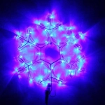 Фигура светодиодная «Снежинка» 27 см, дюралайт, Синий (постояное свечение)