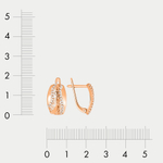 Женские серьги из розового золота 585 пробы с фианитами (арт. 40051200)