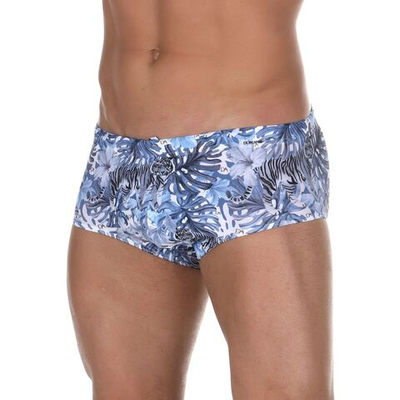 Мужские плавки с принтом в виде тигров в джунглях Doreanse (Размер: XL) (Цвет: синий)