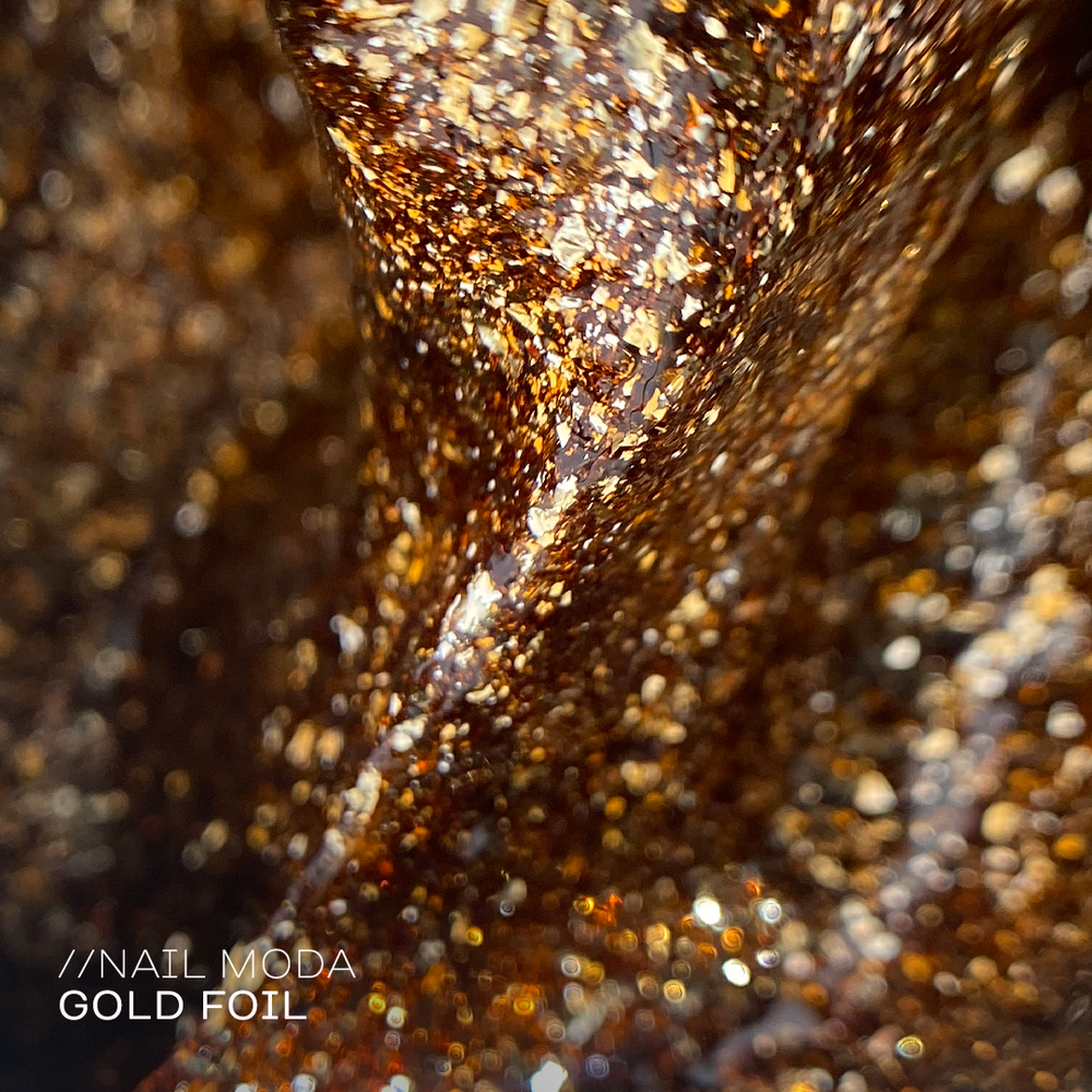 Гель билдер NAIL MODA 'Gold foil' моделирующий, 15г