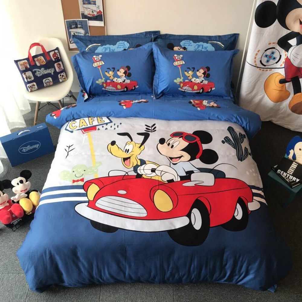 Постельное белье DISNEY 1.5 Полуторка Сатин Mickey Mouse (Микки Маус)