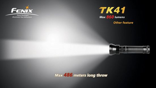 Мощный яркий светодиодный фонарь Fenix TK41 U2 860 люмен