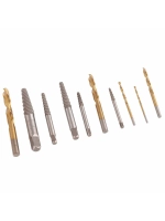 Набор экстракторов и сверл в кейсе для болтов сверл 2-7.5 мм 10 предметов