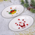 Блюдо керамическое «Новогодний микс» 25,5*17*2,5см