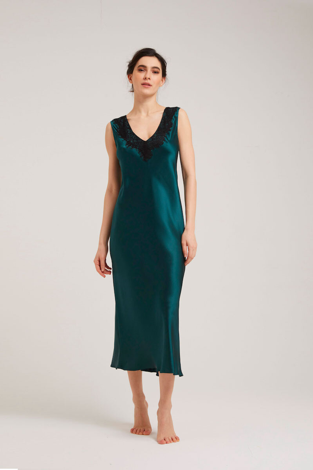 Сорочка Vivis Leona pine-black темно-зеленая