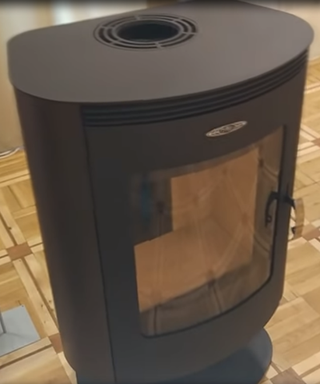 Печь-камин ТМФ Визиера черная бронза 150