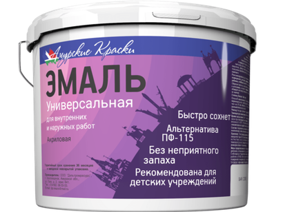 Эмаль Универсальная 1кг, Амурские Краски