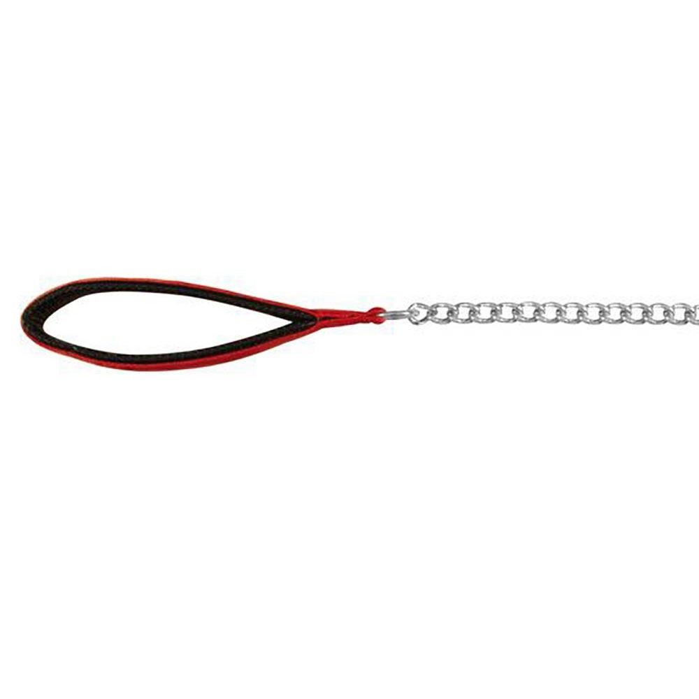 Trixie Поводок-цепь с нейлоновой ручкой 110 см 3 мм красный