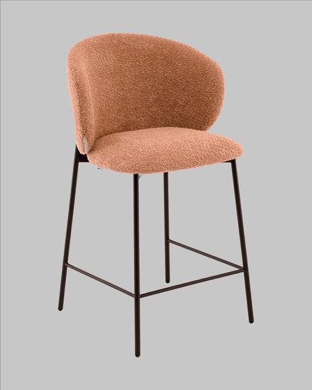 Стул полубарный Блейз букле терракотовый