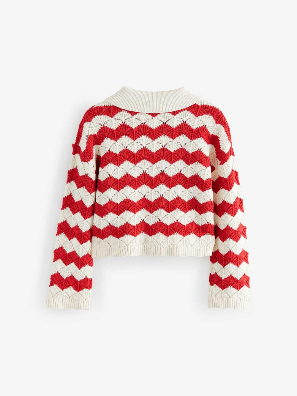 Кардиган вязаный для девочки Next E25-054, Белый, Красный