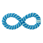 Игрушка Mr.Kranch для собак Плетеное кольцо восьмерка диаметр 13 см голубая
