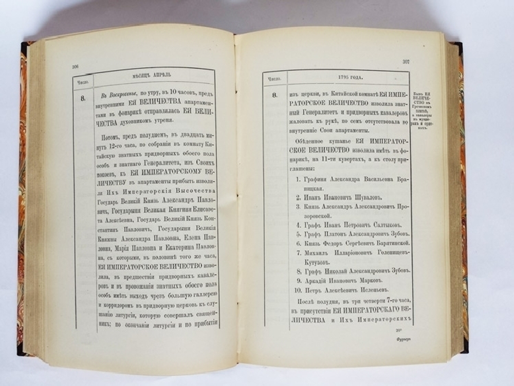 "Камер-фурьерский церемониальный журнал 1795 года". Камер-фурьер Андрей Волкодав. 1894г. - редкая книга