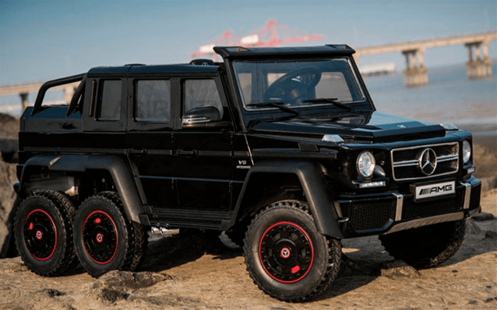 Электромобиль детский "Mercedes-Benz G63-AMG 4WD" шестиколёсный,  чёрный, 12V
