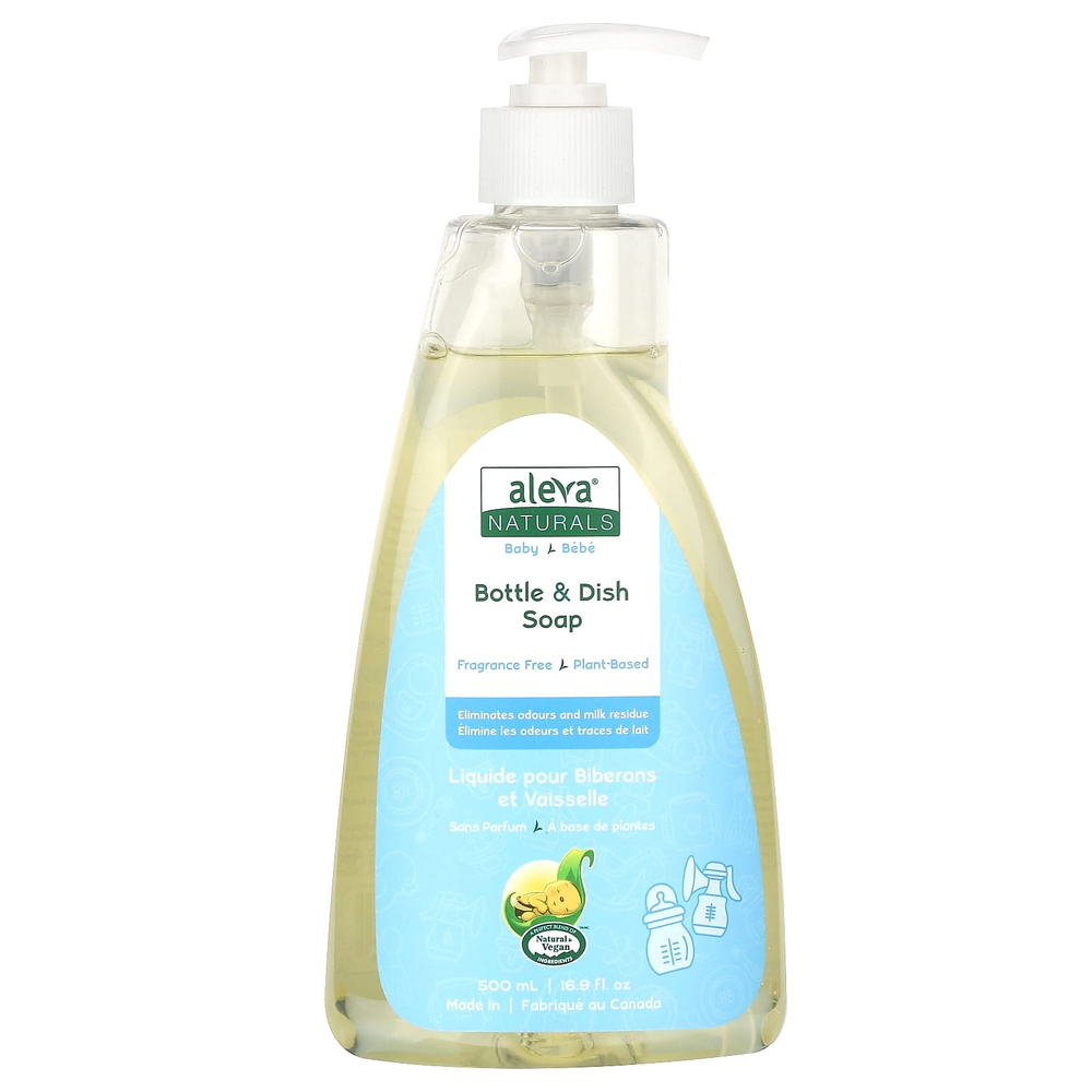Aleva Naturals, Мыло для бутылочек и посуды, без отдушек, 500 мл (16,9 жидк. унц.)