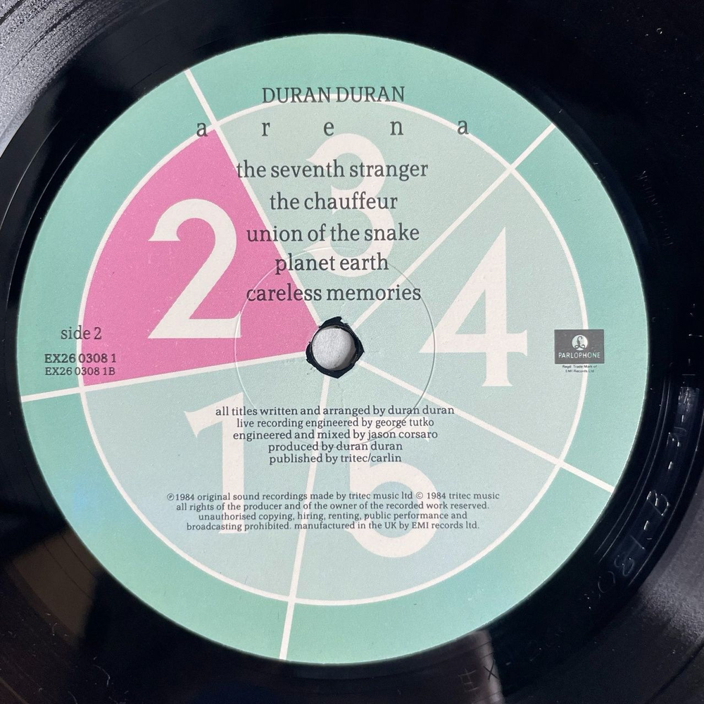 Винтажная виниловая пластинка LP Duran Duran Arena (UK 1984)