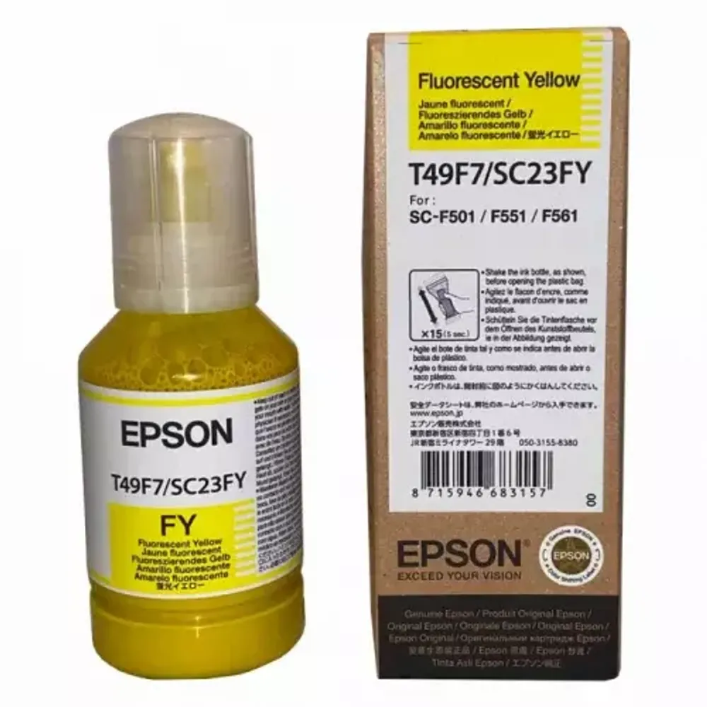 Емкость с флуоресцентными желтыми чернилами Epson (C13T49F700) 140 мл