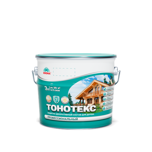 KRONA Состав защитно-декоративный Тонотекс сосна 3 л.