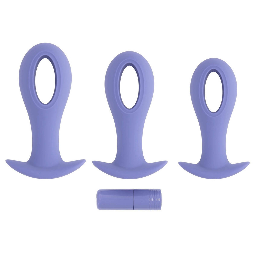 Набор анальных пробок с вибропулей Hole Punch Plug Set