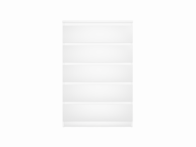 Комод МАЛЬТА 5 ящиков 80х121 (белый)