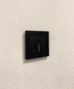 Выключатель одноклавишный с подсветкой (черный матовый) W1110108