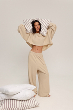 Лонгслив из пике укороченный