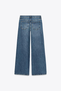 ZARA ДЖИНСЫ WIDE-LEG С НИЗКОЙ ПОСАДКОЙ — ZW COLLECTION, ИНДИГО