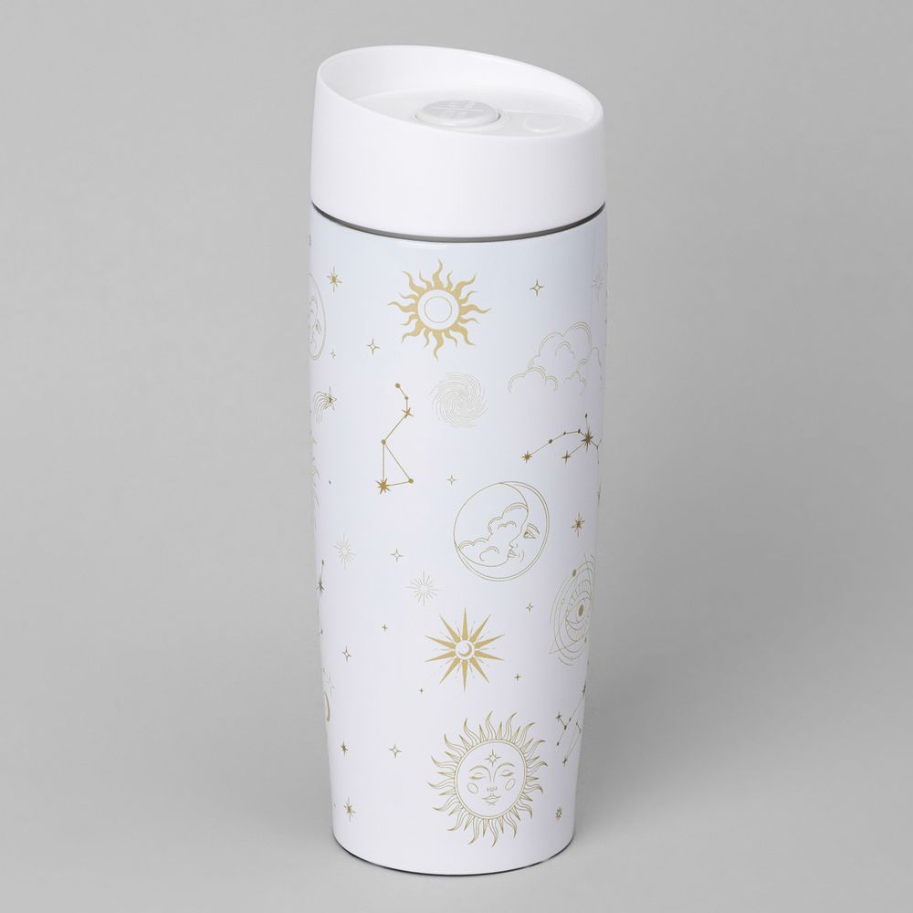 ТЕРМОКРУЖКА AGNESS "SUPERNOVA WHITE" 360МЛ, КОЛБА НЕРЖ.СТАЛЬ 18/10