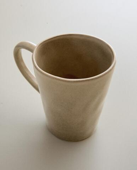 Zara Home чашка из каменной керамики, цвет серый, 13.5 см