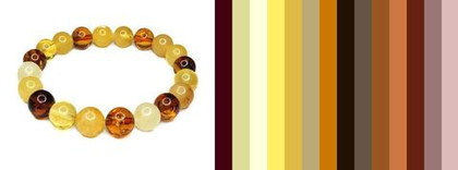 Браслет из цельных янтарных шаров