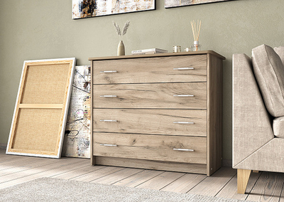 К-03 Комод Дуб крафт серый