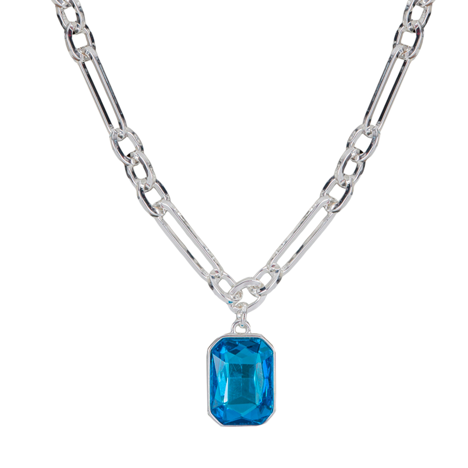 Колье Fiore Luna Aquamarine LN6095 S