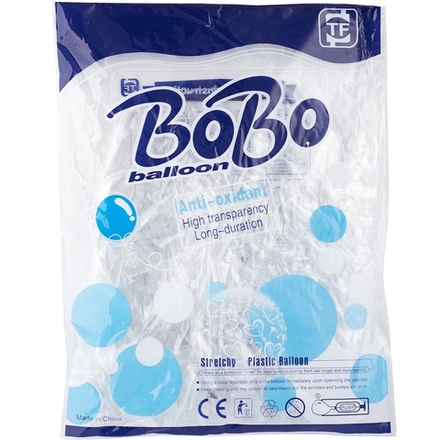 Шар (20''/51 см) Сфера, Deco Bubble (синяя упаковка), Прозрачный, Кристалл, 1 шт. в уп.