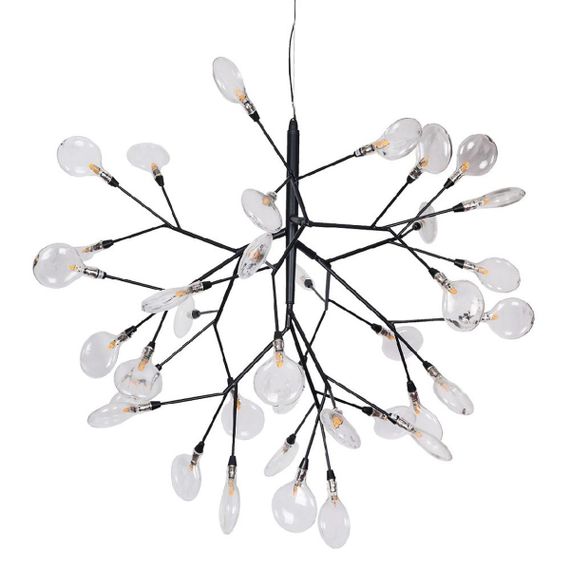 Подвесная люстра Crystal Lux Evita SP36 Black/Transparent