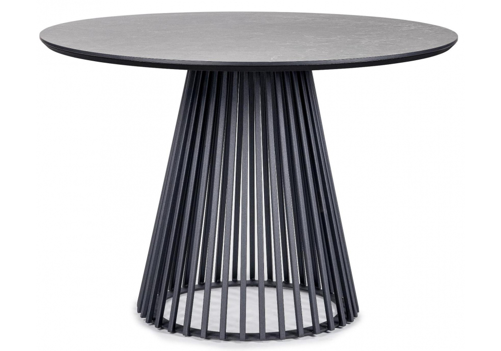 Керамический стол Woodville Нэнси 110 темно-серый, черный