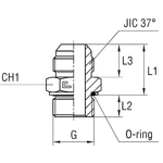 Штуцер FH JIC 1.1/16" BSP 1"