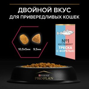 Уценка! Срок до 05.2024/ Сухой корм для кошек Pro Plan Sterilised для стерилизованных кошек с треской и форелью