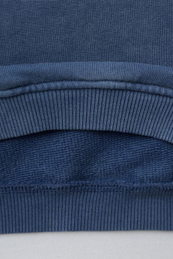 ZARA ТОЛСТОВКА С ЭФФЕКТОМ ПОТЕРТОСТИ, СИНИЙ