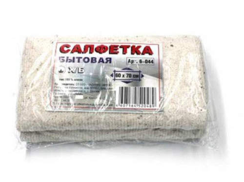 Салфетка х/б RUNIS бытовая для пола 60*70см (32шт/уп)