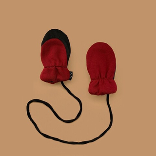 Утепленные варежки (бордовый)