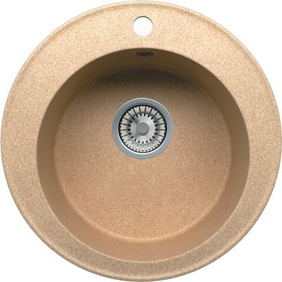 Мойка TOLERO R-108 бежевый №101С, смеситель НИЗКИЙ КРАН СТАНДАРТ бежевый