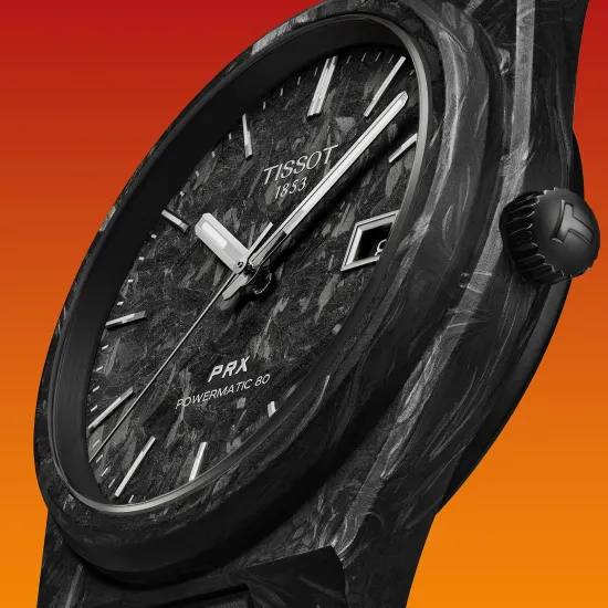 Tissot T137.907.97.201.00 мужские часы Tissot PRX Carbon Powermatic 80  front close