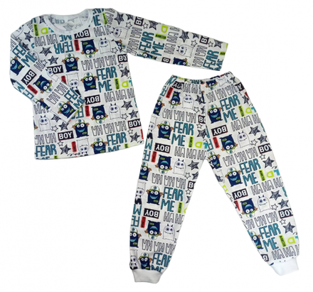 Пижама 903/65 белая, монстры